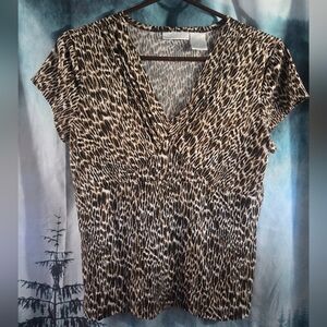 Petite Worthington Leopard Print Blouse